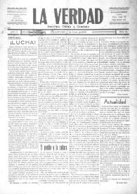 La Verdad : doctrina, crítica y combate (Villajoyosa). Núm. 19, 7 de enero de 1933
