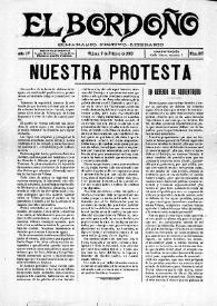 El Bordoño : Semanario Festivo-Literario. Núm. 107, 7 de febrero de 1909