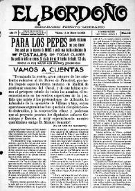 El Bordoño : Semanario Festivo-Literario. Núm. 112, 14 de marzo de 1909