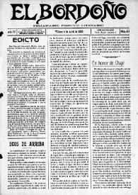 El Bordoño : Semanario Festivo-Literario. Núm. 115, 4 de abril de 1909