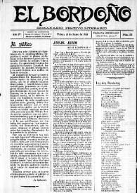 El Bordoño : Semanario Festivo-Literario. Núm. 132, 12 de enero de 1913