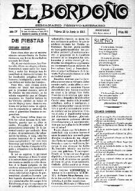 El Bordoño : Semanario Festivo-Literario. Núm. 155, 22 de junio de 1913