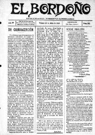El Bordoño : Semanario Festivo-Literario. Núm. 159, 20 de julio de 1913