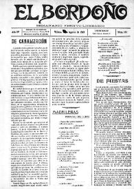 El Bordoño : Semanario Festivo-Literario. Núm. 161, 3 de agosto de 1913
