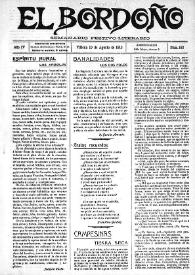 El Bordoño : Semanario Festivo-Literario. Núm. 162, 10 de agosto de 1913