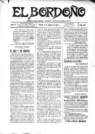 El Bordoño : Semanario Festivo-Literario. Núm. 165, 31 de agosto de 1913