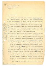 Carta de María Zambrano a Camilo José Cela. Roma, 27 de noviembre de 1960
