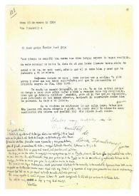 Carta de María Zambrano a Camilo José Cela. Roma, 25 de enero de 1964
