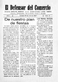 El Defensor del Comercio (Alicante). Núm. 4, julio de 1927
