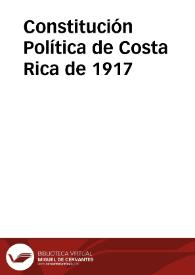 Constitución Política de Costa Rica de 1917