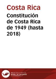 Constitución de Costa Rica de 1949 (hasta 2018)