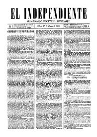 El independiente : Semanario Político-Literario (Villena). Núm. 4, 27 de marzo de 1892
