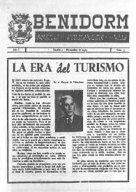 Benidorm : Boletín del Ayuntamiento de la Villa. Núm. 3, noviembre de 1959