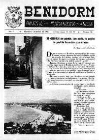 Benidorm : Boletín del Ayuntamiento de la Villa. Núm. 16, diciembre de 1960