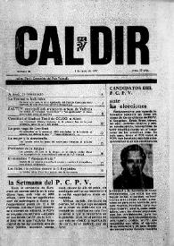 Cal Dir : Òrgan Central del Partit Comunista del País Valencià. Núm. 00, 1 de març de 1977