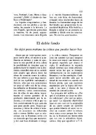 Cuadernos Hispanoamericanos, núm. 56 (septiembre 1997). El doble fondo. No dejes para mañana la crítica que puedas hacer hoy