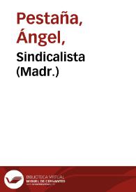 Sindicalista (Madr.)