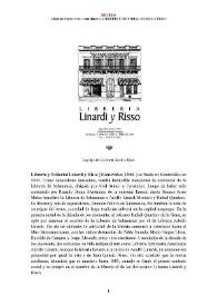 Librería y Editorial Linardi y Risso (Montevideo, 1944- ) [Semblanza]