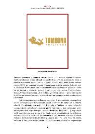 Tumbona Ediciones (Ciudad de México, 2005- ) [Semblanza]