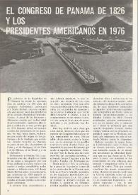 El Congreso de Panamá de 1826 y los presidentes americanos en 1976
