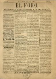 El Foro : Periódico de Jurisprudencia y Legislación. Tomo II, núm. 7, sábado 10 de enero de 1874