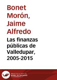 Las finanzas públicas de Valledupar, 2005-2015