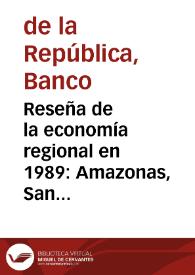 Reseña de la economía regional en 1989: Amazonas, San Andrés y Providencia