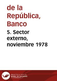 5. Sector externo, noviembre 1978