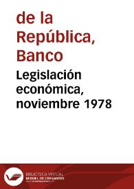 Legislación económica, noviembre 1978