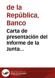Carta de presentación del Informe de la Junta Directiva al Congreso de la República, julio 2015