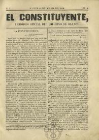 El Constituyente : Periódico Oficial del Gobierno de Oaxaca
. Tomo I, núm. 4, jueves 8 de mayo de 1856