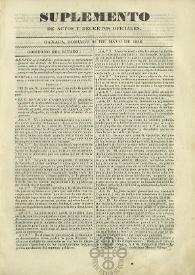 El Constituyente : Periódico Oficial del Gobierno de Oaxaca
. Suplemento de actos y decretos oficiales, domingo 25 de mayo de 1856
