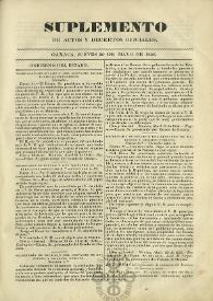 El Constituyente : Periódico Oficial del Gobierno de Oaxaca
. Suplemento de actos y decretos oficiales, jueves 29 de mayo de 1856