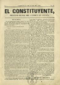 El Constituyente : Periódico Oficial del Gobierno de Oaxaca
. Tomo I, núm. 11, domingo 1º de junio de 1856