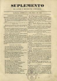 El Constituyente : Periódico Oficial del Gobierno de Oaxaca
. Suplemento de actos y decretos oficiales, domingo 1 de junio de 1856