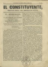 El Constituyente : Periódico Oficial del Gobierno de Oaxaca
. Tomo I, núm. 19, domingo 29 de junio de 1856
