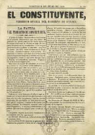 El Constituyente : Periódico Oficial del Gobierno de Oaxaca
. Tomo I, núm. 21, domingo 6 de julio de 1856