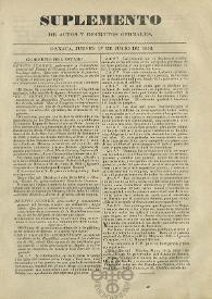 El Constituyente : Periódico Oficial del Gobierno de Oaxaca
. Suplemento de actos y decretos oficiales, jueves 17 de julio de 1856