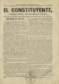 El Constituyente : Periódico Oficial del Gobierno de Oaxaca
. Tomo I, núm. 25, domingo 20 de julio de 1856