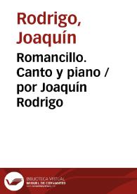 Romancillo. Canto y piano