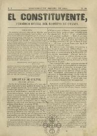 El Constituyente : Periódico Oficial del Gobierno de Oaxaca
. Tomo I, núm. 29, domingo 3 de agosto de 1856