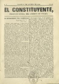 El Constituyente : Periódico Oficial del Gobierno de Oaxaca
. Tomo I, núm. 34, jueves 21 de agosto de 1856