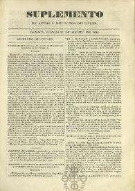 El Constituyente : Periódico Oficial del Gobierno de Oaxaca
. Suplemento de actos y decretos oficiales, jueves 21 de agosto de 1856