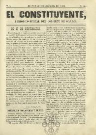 El Constituyente : Periódico Oficial del Gobierno de Oaxaca
. Tomo I, núm. 36, jueves 28 de agosto de 1856