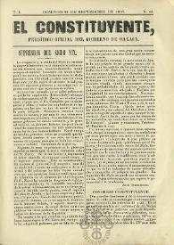 El Constituyente : Periódico Oficial del Gobierno de Oaxaca
. Tomo I, núm. 43, domingo 21 de septiembre de 1856