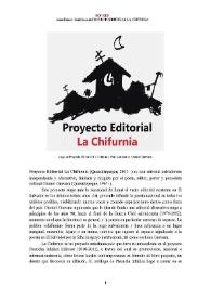 Proyecto Editorial La Chifurnia (Quezaltepeque, 2011- ) [Semblanza]