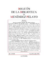 Boletín de la Biblioteca de Menéndez Pelayo. Año LXXXII, enero-diciembre 2006