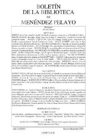 Boletín de la Biblioteca de Menéndez Pelayo. LXXXVI, enero-diciembre 2010