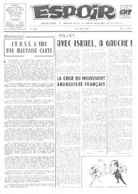 Espoir : Organe de la VIª Union régionale de la C.N.T.F. Num. 286, 25 juin 1967