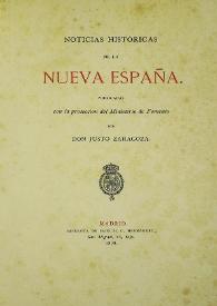 Noticias históricas de la nueva España